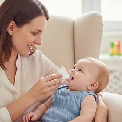 Tetine bebe maman donne sa tetine a bebe