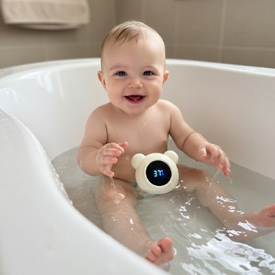 Thermometre de bain precision securite bebe dans la baignoire