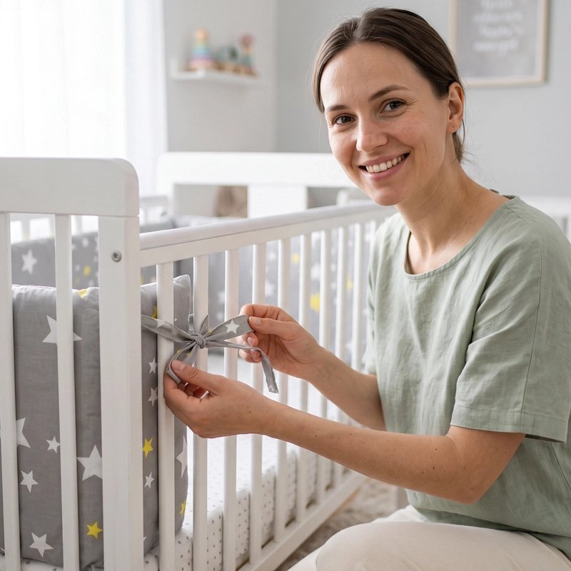 Tour de lit secudodo maman arrange le berceau