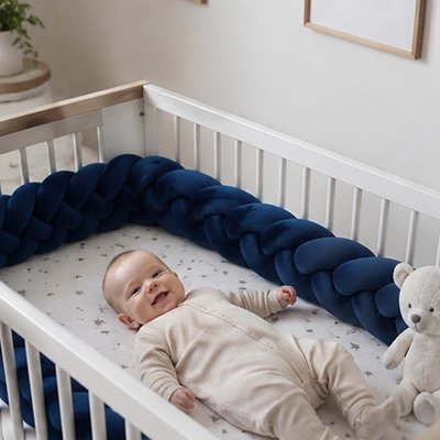 Tour de lit tresse | Douceur Sécurisée - Mon P'tit Nid Bébé