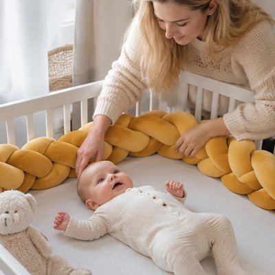 Tour de lit tresse | Douceur Sécurisée - Mon P'tit Nid Bébé