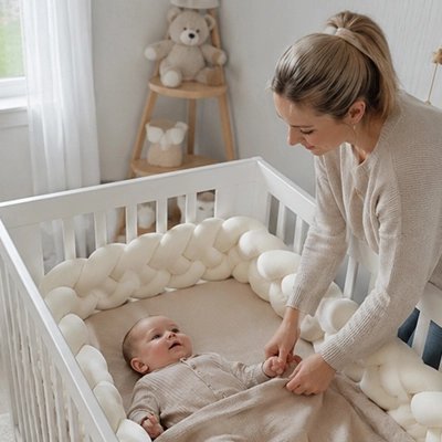 Tour de lit tresse | Douillet et Sécurisé - Mon P'tit Nid Bébé