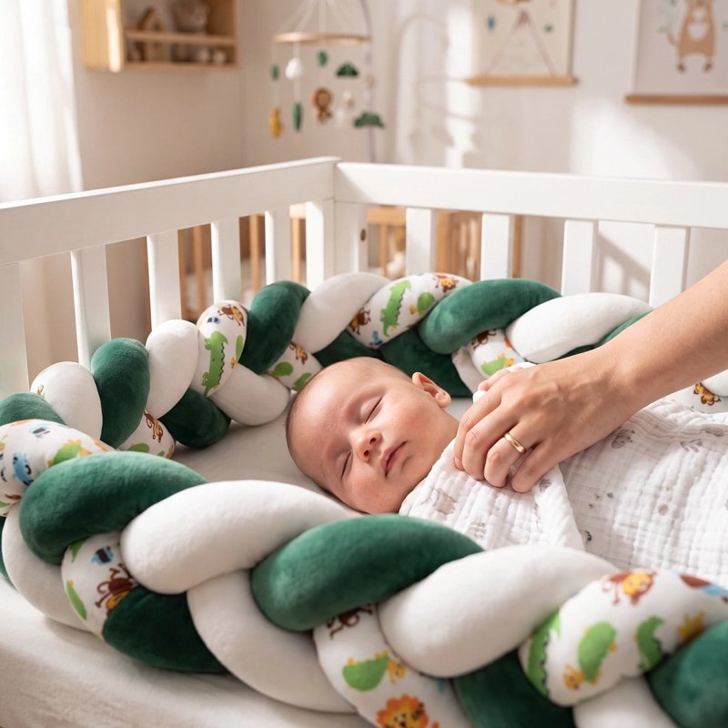 Tresse de lit bébé douceur sécurisée bébé dort