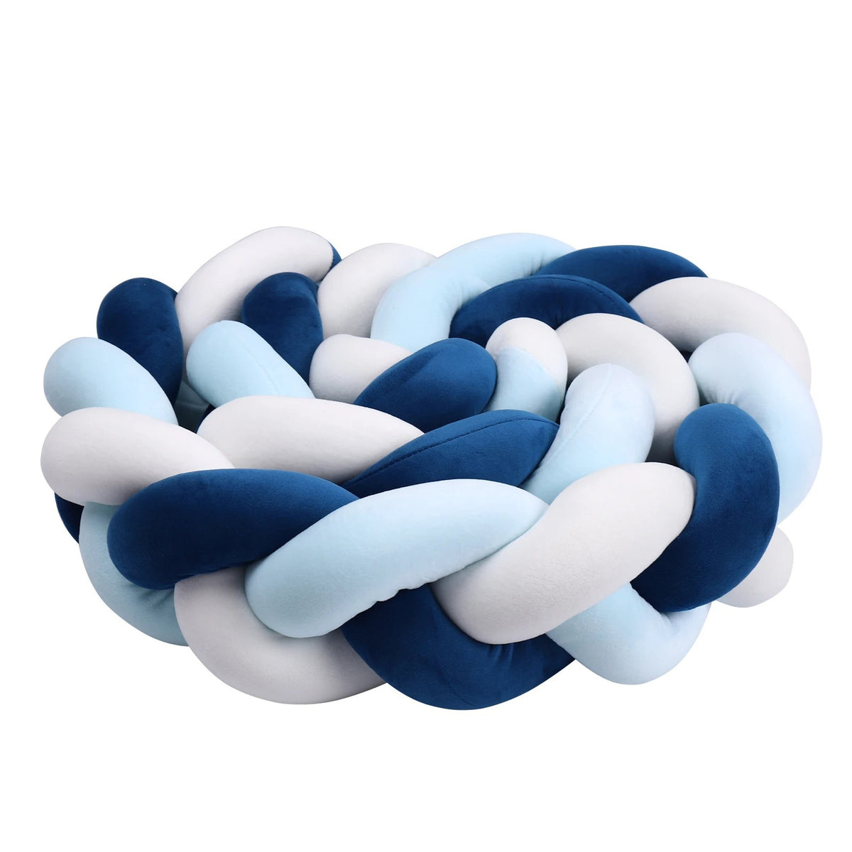 Tresse de lit douce et attrayante bleu et blanc