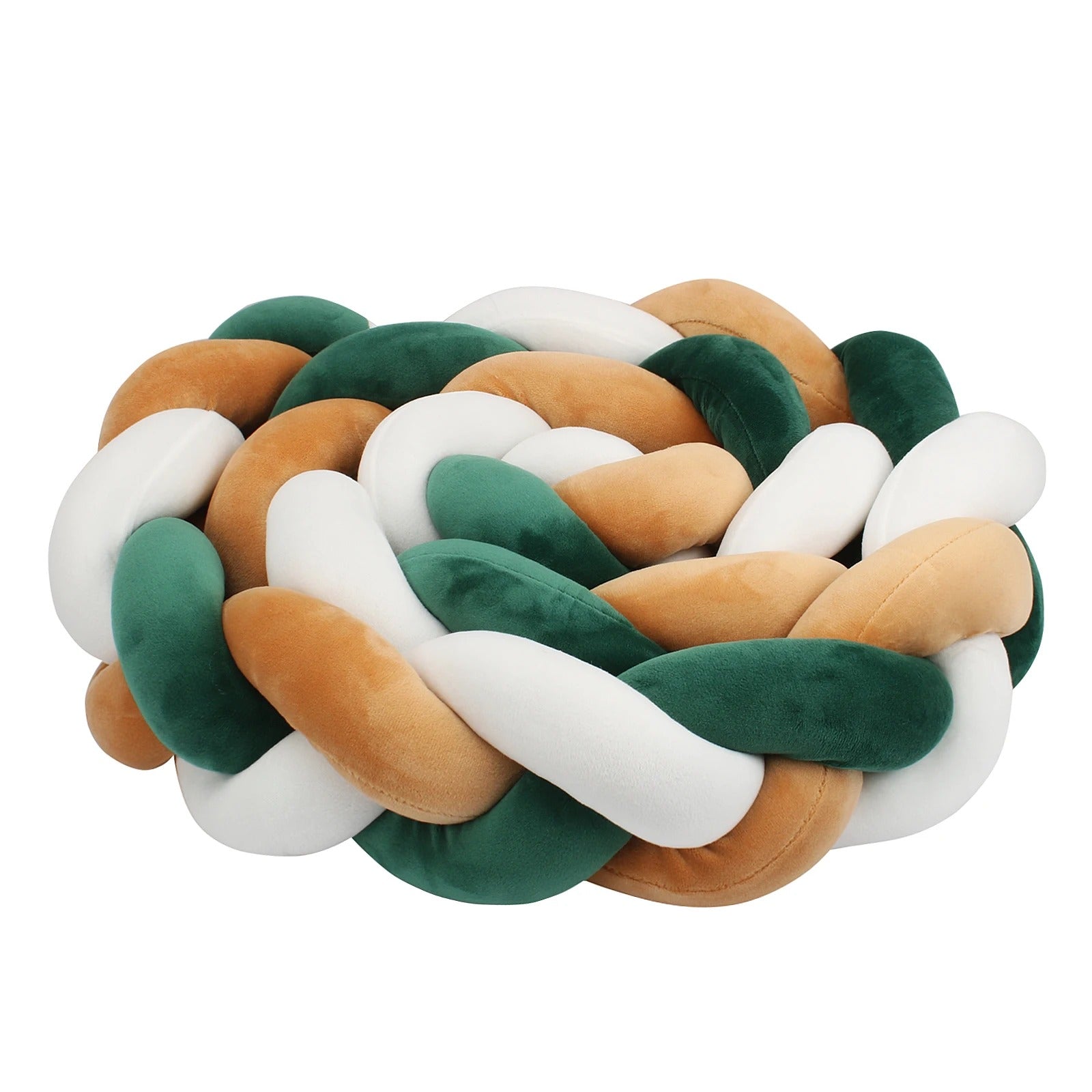 Tresse de lit douce et attrayante vert et marron