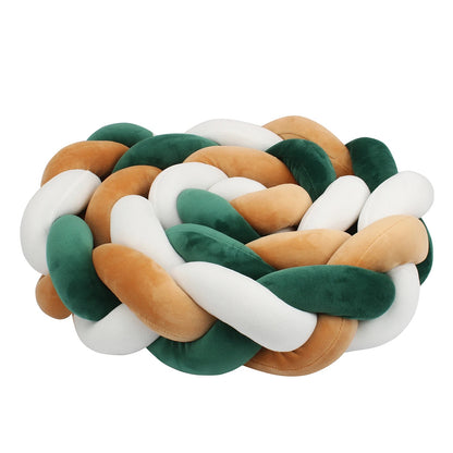 Tresse de lit douce et attrayante vert et marron