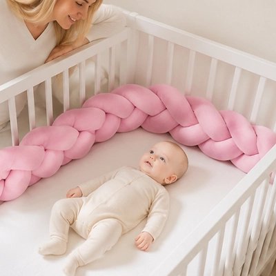 Tresse de lit essentielle et elegante maman regarde son bebe