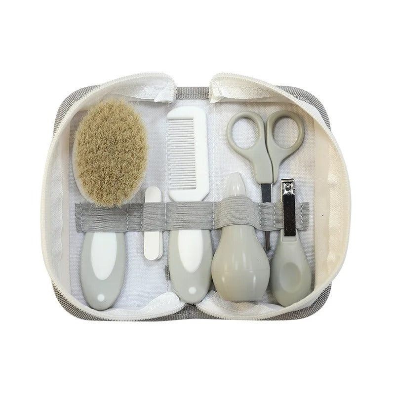 Trousse de toilette bebe complete gris fonce