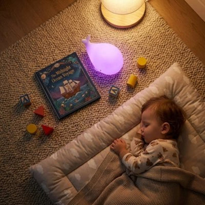 Veilleuse baleine lumiere apaisante bebe dort