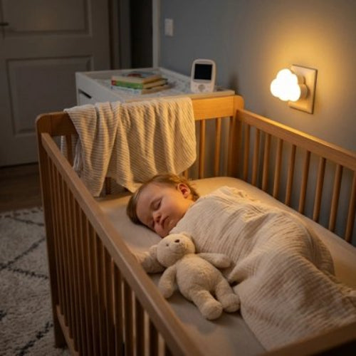 Veilleuse murale detecteur de mouvement bebe dort